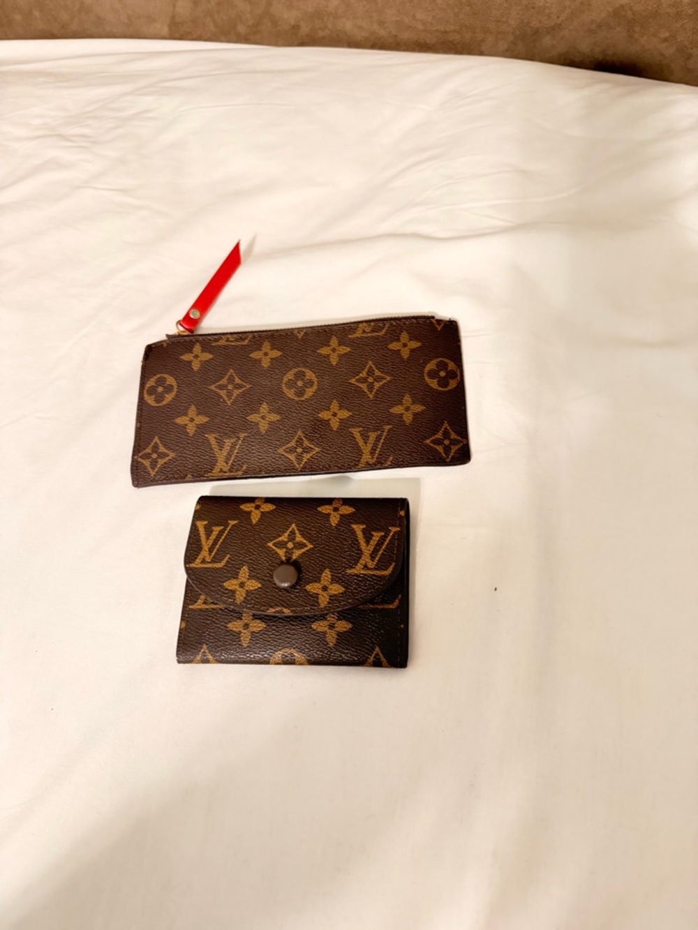 Small Pouch & Card Wallet - Brown